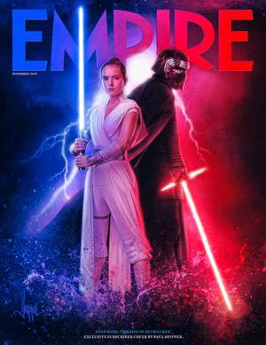 Empire Magazine cover featuring Rey and Kylo Ren from the Rise of Skywalker