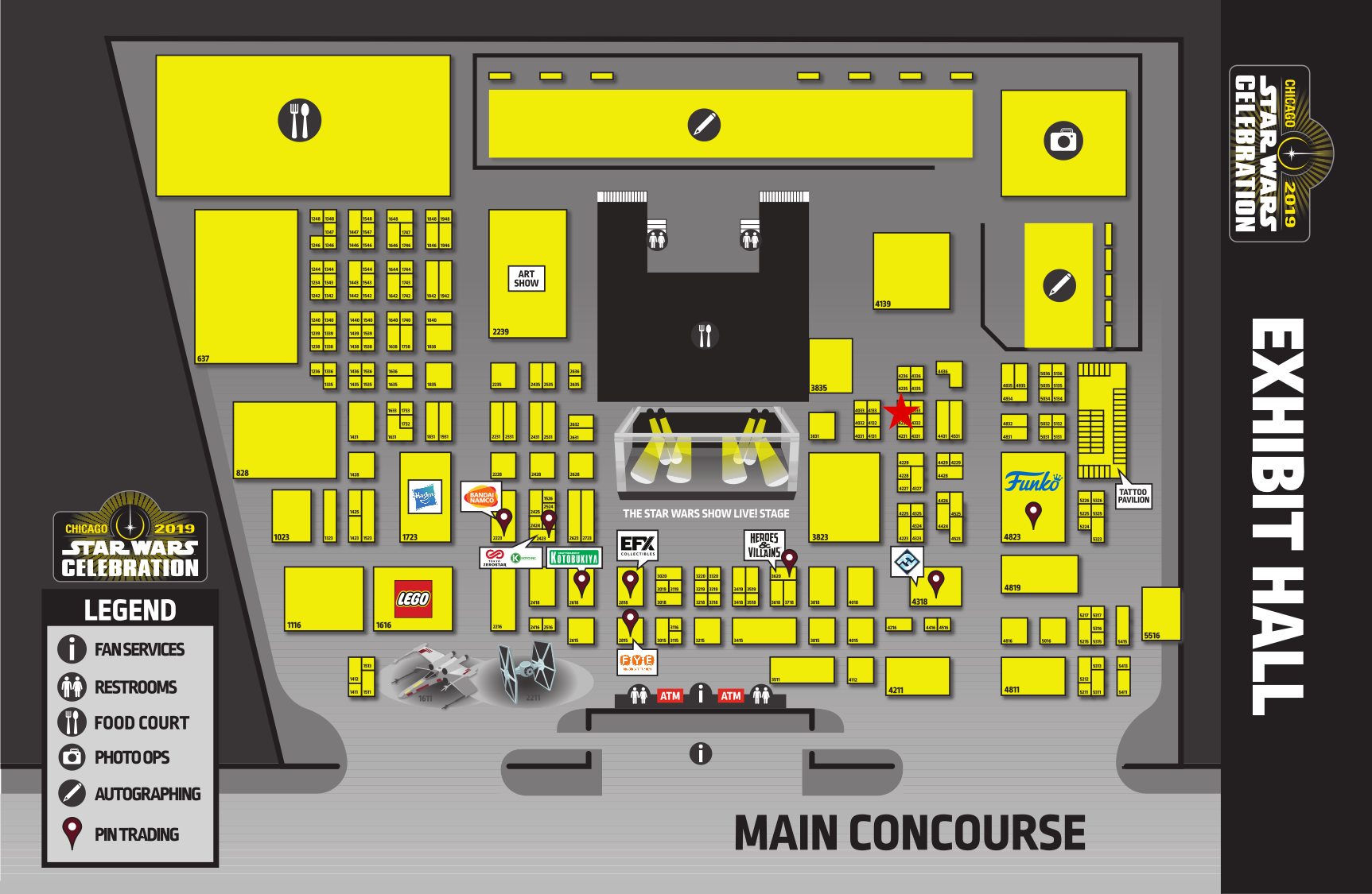 Star Wars Celebration Chicago 2019 Exhibit Hall Map