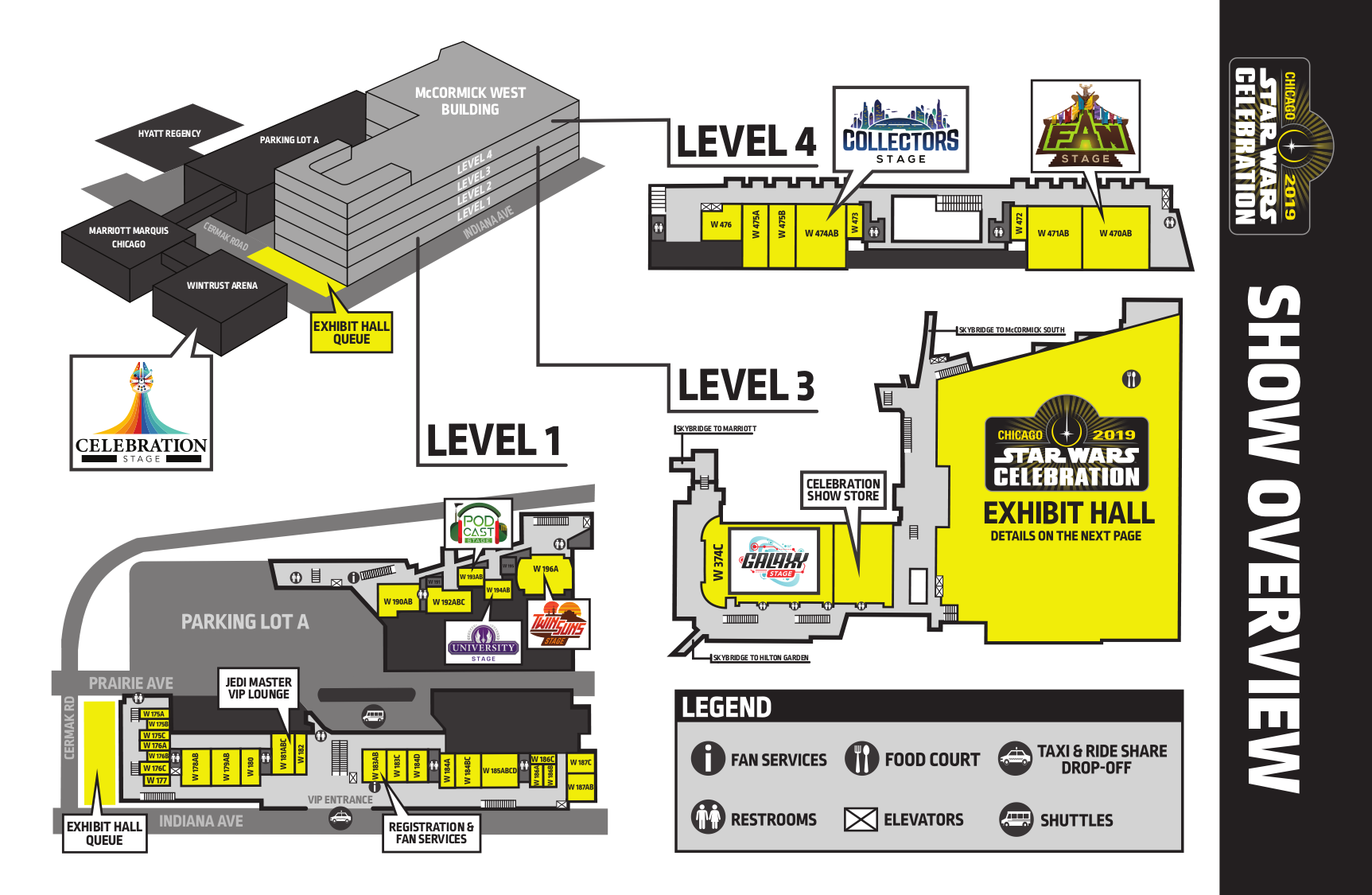 Star Wars Celebration Chicago 2019 Show Overview Map