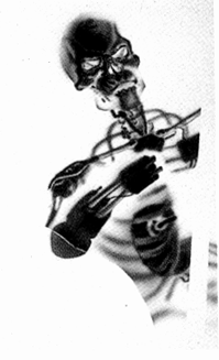 [arm, torso and skull]