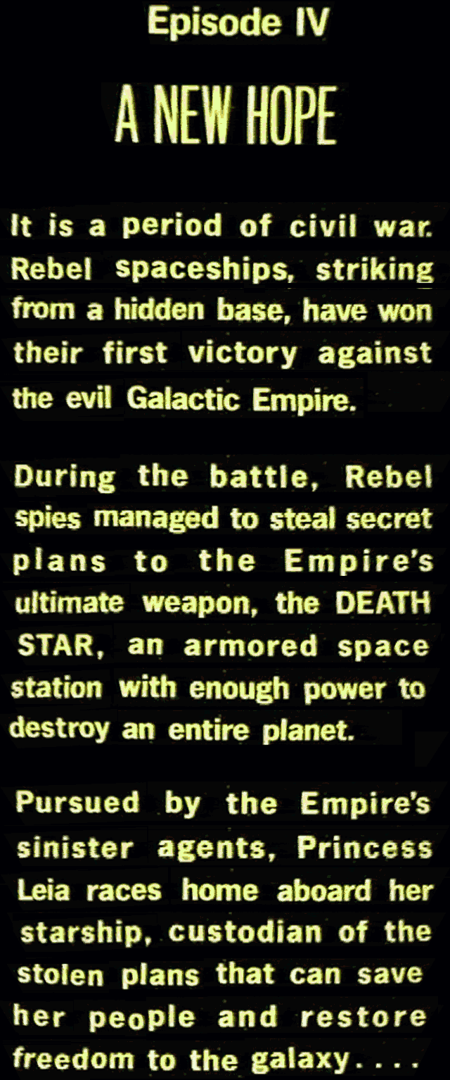 star wars intro text script