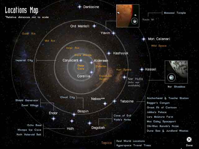 The map of the galaxy from Behind the Magic .