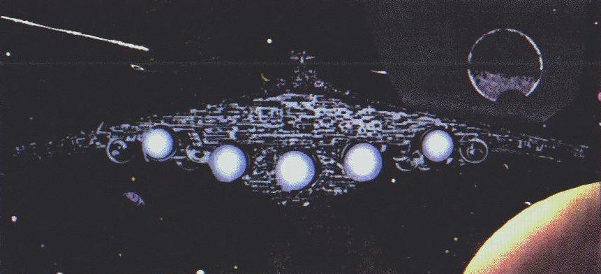 Executor Star Wars. Stern view, during Executor#39;s maiden voyage.